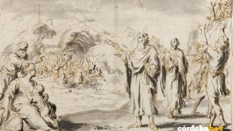 Uno de los dibujos de Lucas Vald&eacute;s expuestos en el Museo de Bellas Artes FOTO MUSEO DE BELLAS ARTES - Archivo