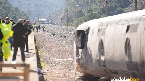 Los vagones de los trenes que descarrilaron, a 20 de enero de 2026, en Adamuz FOTO JOAQU&Iacute;N CORCHERO / EUROPA PRESS