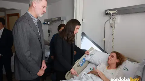 Visitas de los Reyes al Hospital Reina Sof&iacute;a, donde est&aacute;n los heridos del accidente de Adamuz FOTO CASA REAL