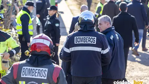 Bomberos de la Diputaci&oacute;n en la zona cero del accidente ferroviario de Adamuz FOTO DIPUTACI&Oacute;N DE C&Oacute;RDOBA