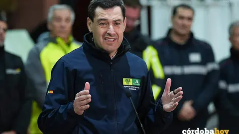 Juanma Moreno comparece tras el rescate de los dos &uacute;ltimos cuerpos del accidente FOTO FRANCISCO J. OLMO / EUROPA PRESS