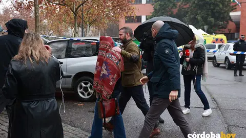 Imagen de la entrada al centro c&iacute;vico Poniente Sur de C&oacute;rdoba, donde se ubic&oacute; el punto de informaci&oacute;n y atenci&oacute;n a familiares de las v&iacute;ctimas del accidente ferroviario ocurrido el domingo 18 de enero en Adamuz FOTO ROC&Iacute;O RUZ / EUROPA PRESS