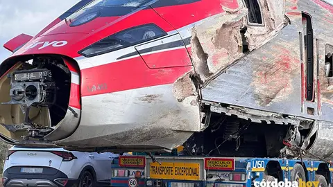 Uno de los vagones del tren Iryo accidentado en Adamuz FOTO EUROPA PRESS