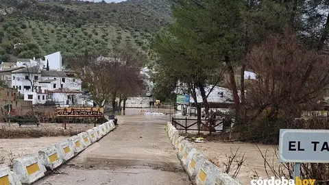 N&uacute;cleo urbano de El Tarajal, en Priego de C&oacute;rdoba, inundado FOTO DIPUTACI&Oacute;N DE C&Oacute;RDOBA
