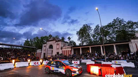 Tramo urbano en el Rally Sierra Morena, en una imagen de archivo