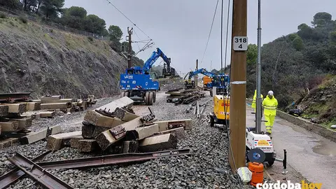Varios operarios durante las obras de reparaci&oacute;n de las v&iacute;as en Adamuz, a 30 de enero de 2026, en Adamuz FOTO MINISTERIO DE TRANSPORTES Y MOVILIDAD SOSTENIBLE