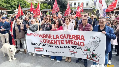 Manifestaci&oacute;n de la Plataforma Estatal No a la Guerra en la Plaza de Las Tendillas FOTO UGT