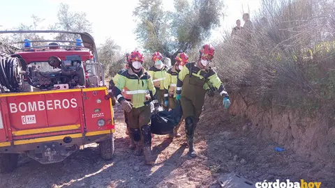 Cad&aacute;ver localizado en un olivar de Lucena, en una imagen de archivo FOTO CONSORCIO PROVINCIAL