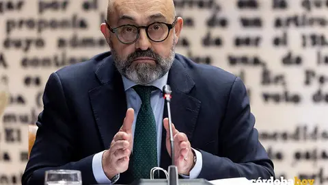 El presidente de ADIF, Luis Pedro Marco de la Pe&ntilde;a, durante una comparecencia p&uacute;blica FOTO EDUARDO PARRA / EUROPA PRESS