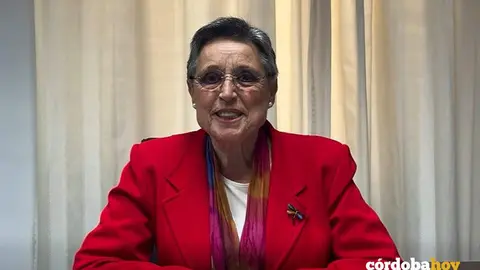 La alcaldesa de Aguilar de la Frontera, Carmen Flores (IU), durante su comparecencia AYUNTAMIENTO DE AGUILAR DE LA FRONTERA