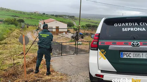 La patrulla del Seprona de Villanueva de C&oacute;rdoba investiga a dos personas en Santa Eufemia por la supuesta comisi&oacute;n de delitos contra la ordenaci&oacute;n del territorio y urbanismo, por construir edificaciones en terreno r&uacute;stico FOTO GUARDIA CIVIL