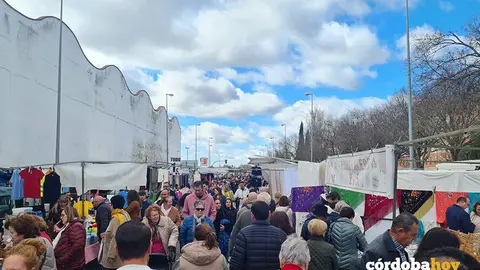 Mercadillo de El Arenal en la Avenida de Las Lonjas, en una imagen de archivo FOTO COMACOR