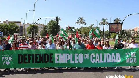 Acto reivindicativo del PSOE de C&oacute;rdoba con motivo del Primero de Mayo FOTO PSOE CORDOBA
