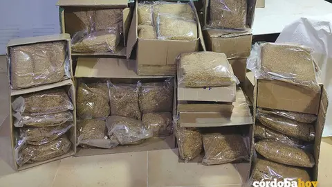 Parte de la picadura de tabaco ilegal intervenida por la Guardia Civil FOTO GUARDIA CIVIL DE C&Oacute;RDOBA