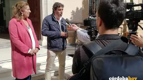 El n&uacute;mero dos de Vox por C&oacute;rdoba al Parlamento andaluz, Juan Jos&eacute; Coca, atiende a los medios en Montilla FOTO VOX