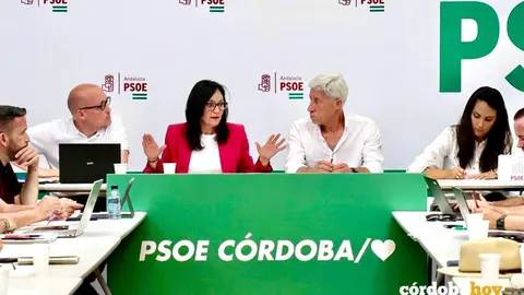 La secretaria general del PSOE de C&oacute;rdoba, Rafi Cresp&iacute;n, en la reuni&oacute;n de la Comisi&oacute;n Ejecutiva Provincial (CEP) los resultados de las Elecciones Auton&oacute;micas del 17M FOTO PSOE DE C&Oacute;RDOBA