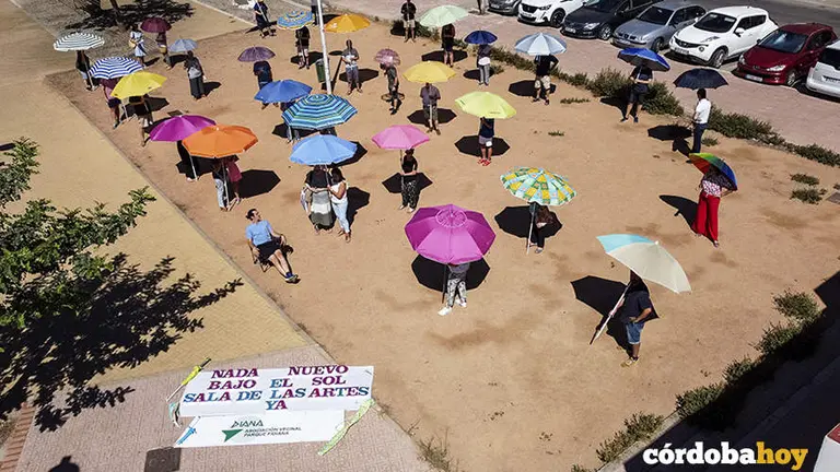 Protesta en la Plaza de las Artes