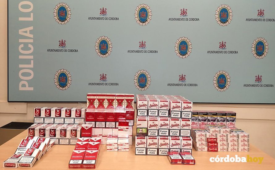 Tabaco incautado por la Policía Local de Córdoba