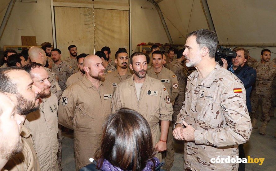 Visita del rey a las tropas de Irak 2