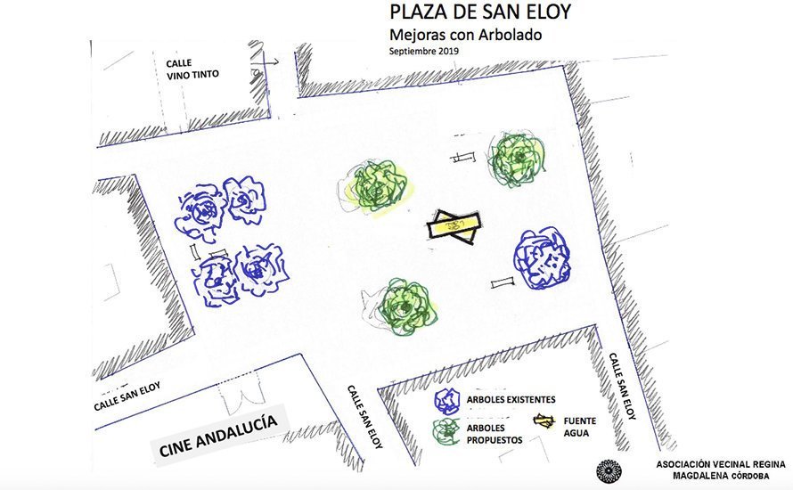 Mejora del arbolado en la Plaza de San Eloy
