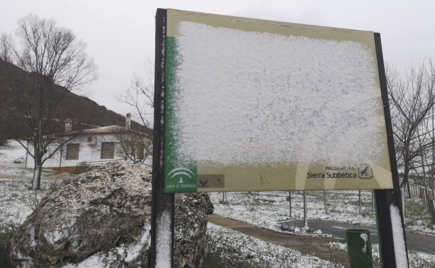 Ligera nevada en la zona de 'El Mojón' y Santa Rita 2