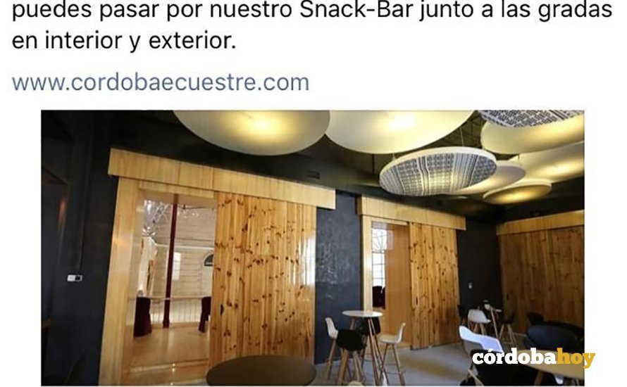 Imagen del Sanck-Bar en el Twiter de Caballerizas Reales de Córdoba