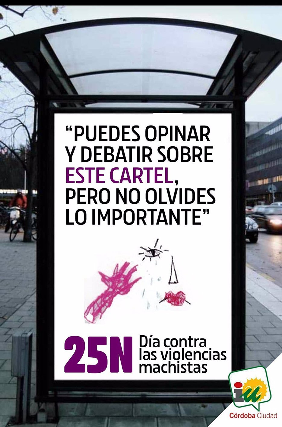 12/11/2020 Imagen promocional de IU contra la violencia machista..

IU Córdoba ha pedido este jueves, a través de las redes sociales, que no se olvide que las mujeres son víctimas de la violencia machista y que, de hecho, 