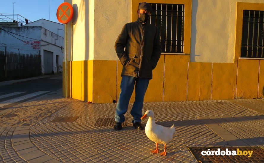 Paco de la Rosa y el pato 'Piti'