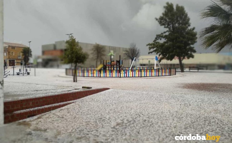 Granizada en Fernán Núñez