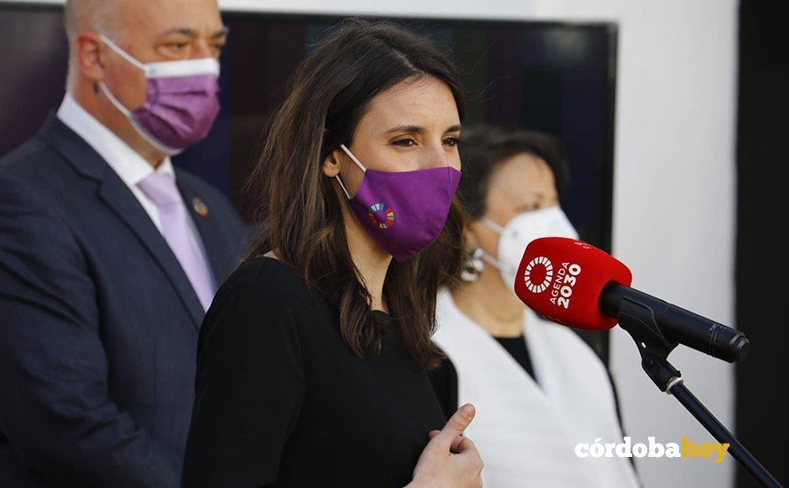 La ministra de Igualdad, Irene Montero, 