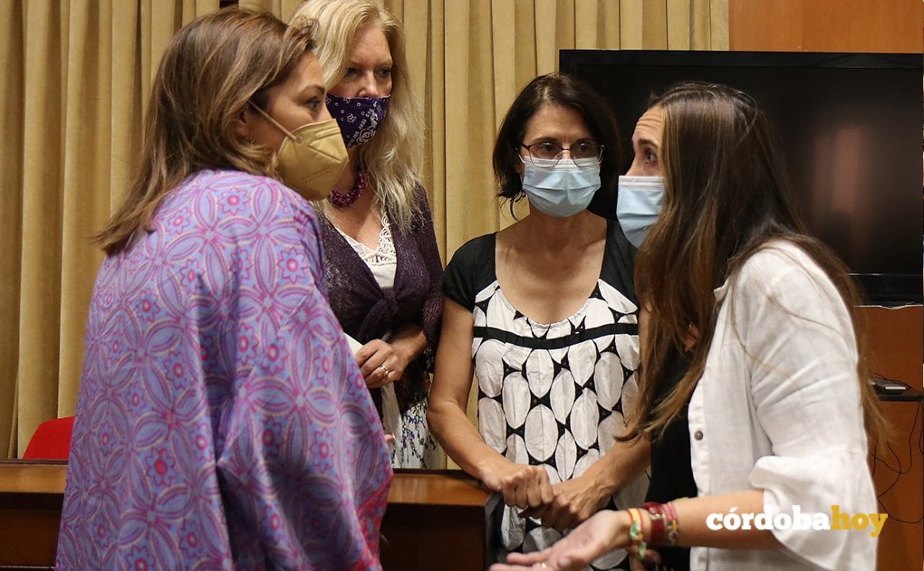 Isabel Ambrosio, Cristina Pedrajas, Amparo Pernichi y Paula Badanelli en el Pleno copy