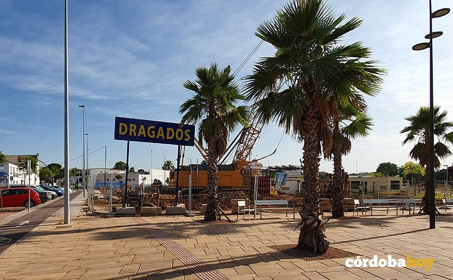 Obras en la zona de expansión hacia Levante