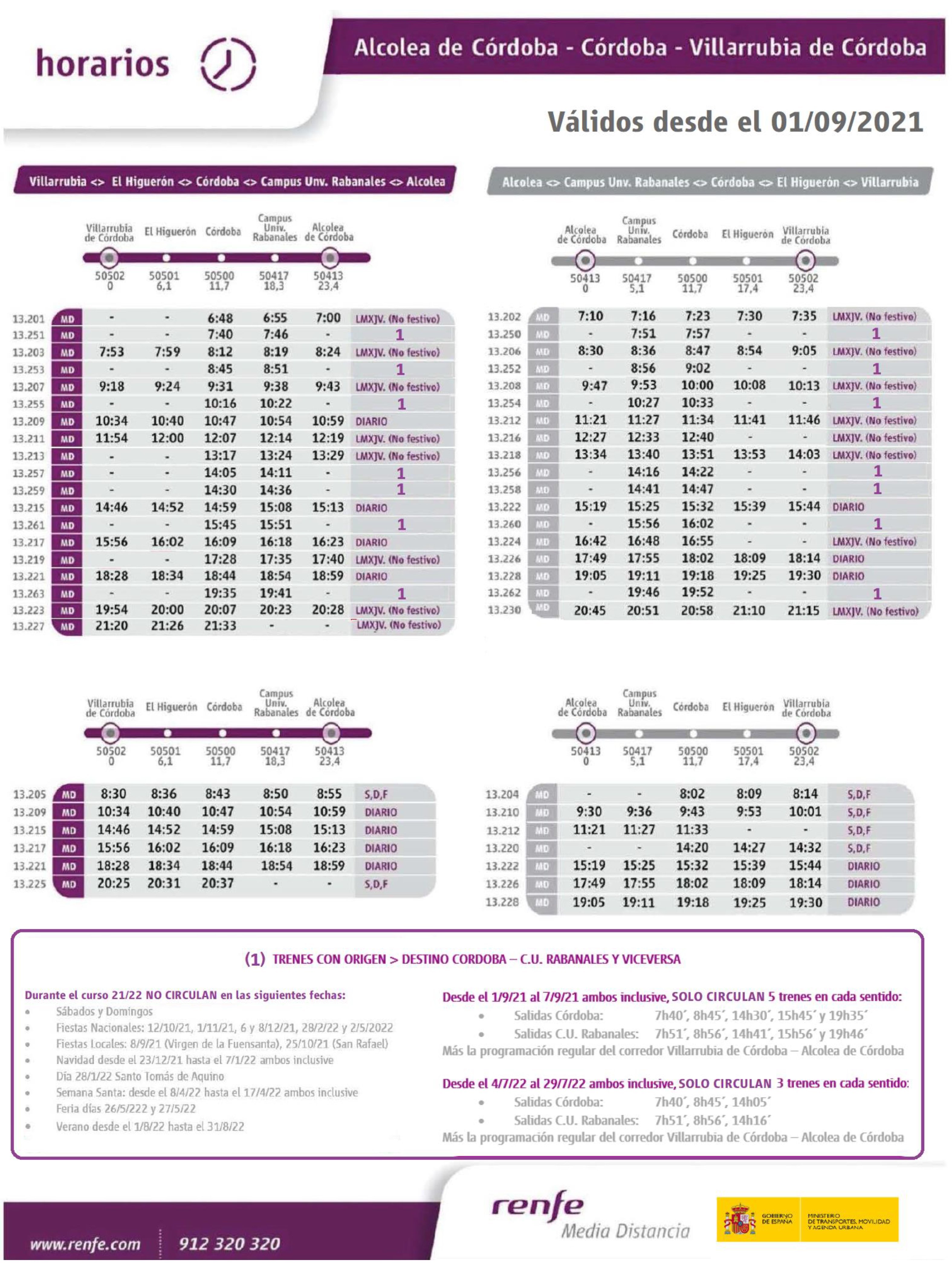 Horarios Córdoba-Rabanales de septiembre.JEPG