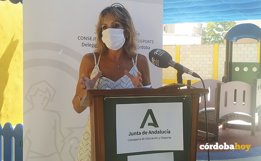 Inmaculada Troncoso en el inicio de curso de Infantil en Montilla