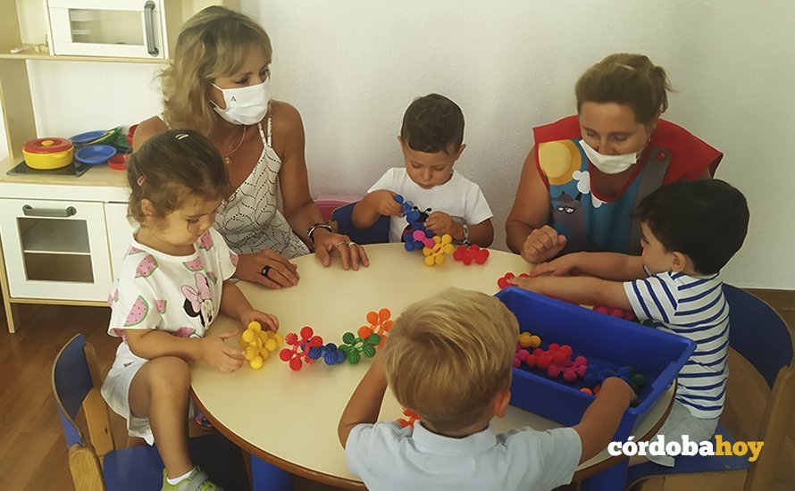 Inmaculada Troncoso en el inicio de curso de Infantil en Montilla