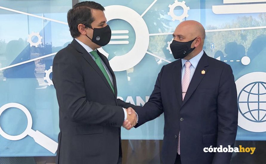José María Bellido y el embajador de Emiratos Árabes Unidos, Majid Hassan Mohamed Hassa