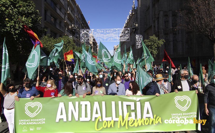 Manifestación en Sevilla por la Memoria Democrática en Andalucía