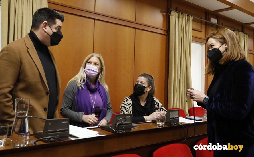 Pedro García, Cristina Pedrajas, Mercedes Muñoz y Carmen Campos