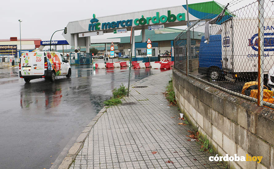 Entrada de vehículos en Mercacórdoba esta mañana