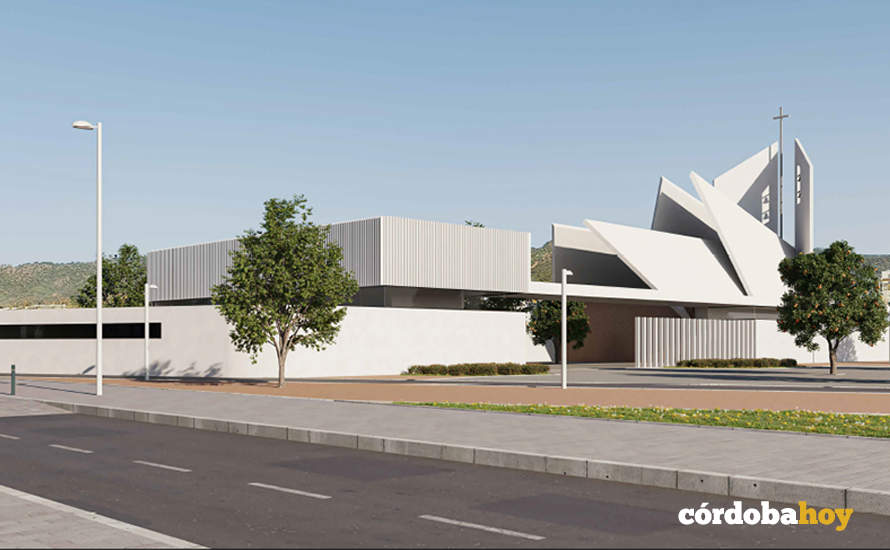 Imagen de la nueva iglesia que la Diócesis quiere levantar en Poniente