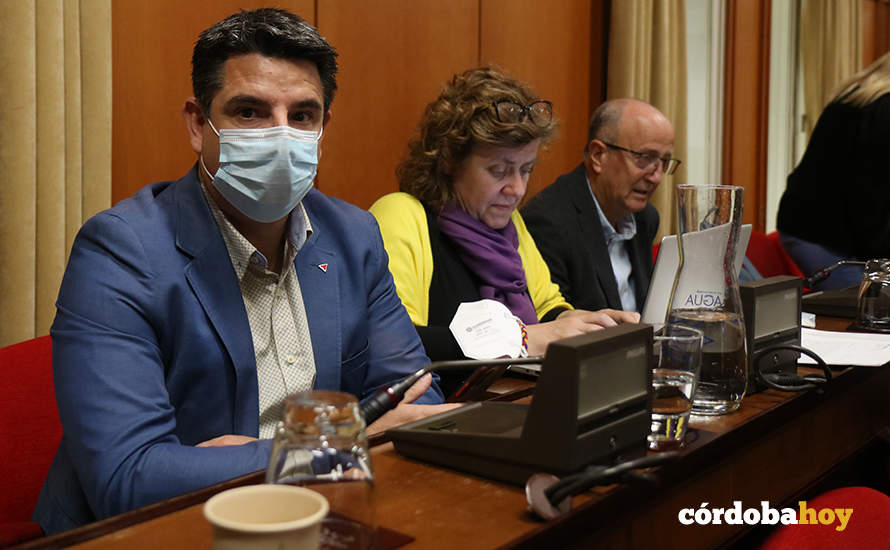 Pedro García, Alba Doblas y Antonio de la Rosa en el Pleno FOTO RAFA MELLADO SENIOR