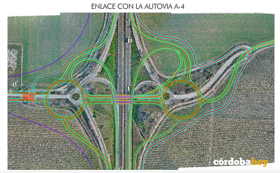 Nuevo enlace de la Autovía de Andalucía con la Base Logística
