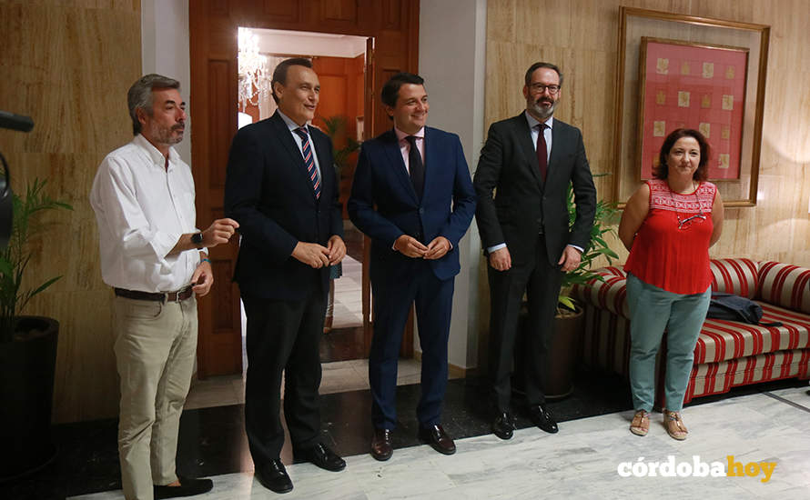 Migué Ángel Torrico, José Carlos Gómez Villaandos, José María Bellido, Adolfo Molina y Alicia Moya