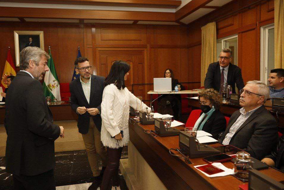 Concejales del PP, Ciudadanos PSOE e IU en el Pleno FOTO PATRICIA CACHICERO