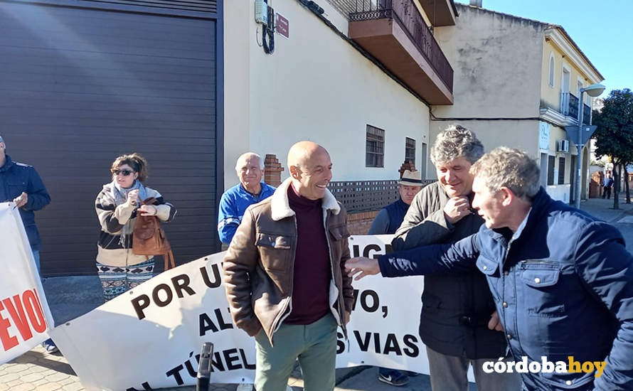Antonio Hurtado en la manifestación de Villarrubia