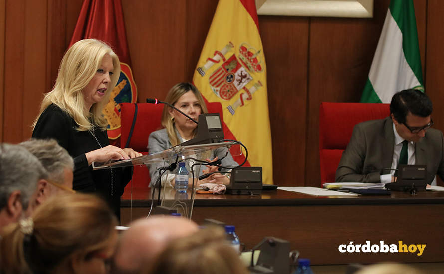 Cristina Pedrajas, en el debate del estado de la ciudad FOTO RAFA MELLADO SENIOR