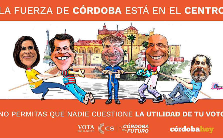 Caricatura de Cañadillas elaborada para la campaña de Ciudadanos en Córdoba