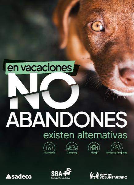 Campaña de Sadeco contra el abanono de mascotas en verano