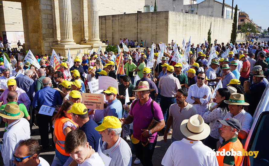 Protesta del campo ante la cumbre europea de Agricultura en Córdoba