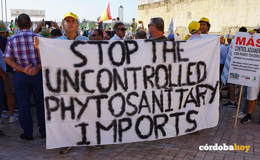 Protesta del campo ante la cumbre europea de Agricultura en Córdoba